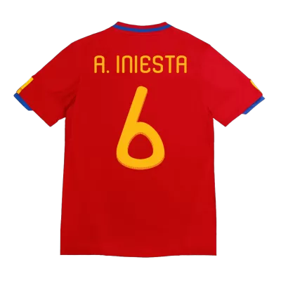 A. INIESTA #6 Spain Jersey 2010 Home Retro - ijersey