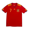 DAVID VILLA #7 Spain Jersey 2010 Home Retro - ijersey