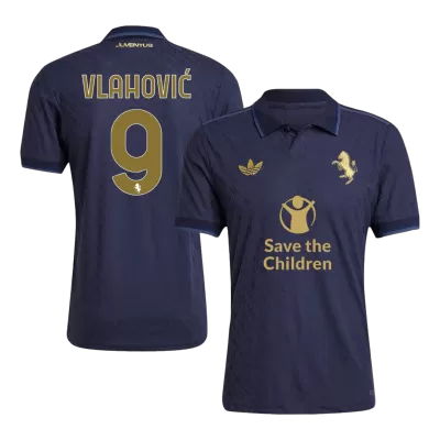 VLAHOVIĆ #9 Authentic Juventus Third Away Soccer Jersey 2024/25 - Save The Children Sponsor - ijersey