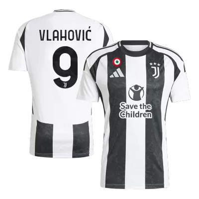 VLAHOVIĆ #9 Juventus Jersey 2024/25 Home - Save The Children Sponsor  - ijersey