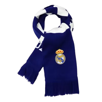 Real Madrid Soccer knitting Scarf Blue&White - ijersey