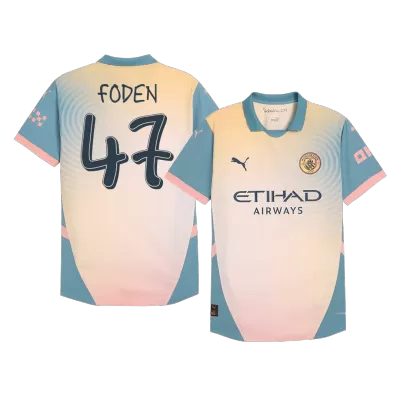 Authentic FODEN #47 Manchester City Fourth Away Soccer Jersey 2024/25  - Definitely City - ijersey