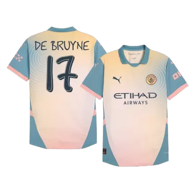 Authentic DE BRUYNE #17 Manchester City Fourth Away Soccer Jersey 2024/25 - Definitely City - ijersey