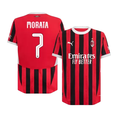 MORATA #7 AC Milan Jersey 2024/25 Authentic Home - UCL - ijersey