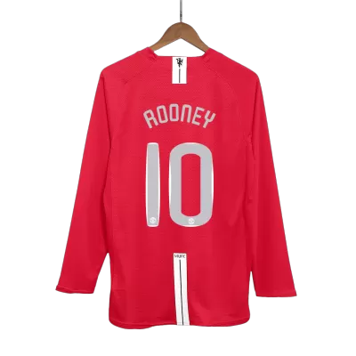 ROONEY #10 Manchester United Jersey 2007/08 Home Retro - Long Sleeve (UCL Final) - ijersey