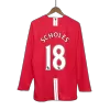 SCHOLES #18 Manchester United Jersey 2007/08 Home Retro - Long Sleeve - ijersey