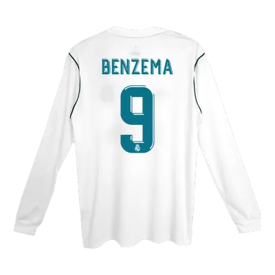 BENZEMA #9 Real Madrid Jersey 2017/18 Home Retro - Long Sleeve - ijersey