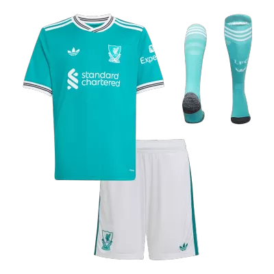 Youth Liverpool Jersey Whole Kit 2025/26 Third - ijersey