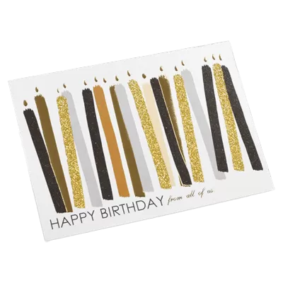 Custom Candle Birthday Card Brown - ijersey